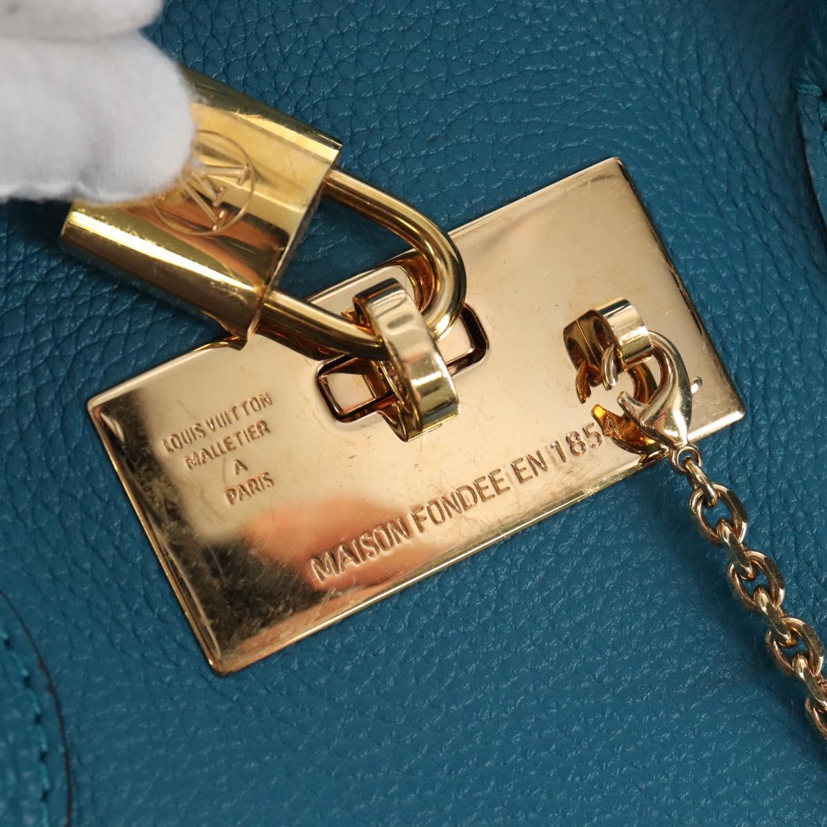 LOUIS VUITTON Mira MM Hand Bag Leather Blue M55023 LV Auth 207637M