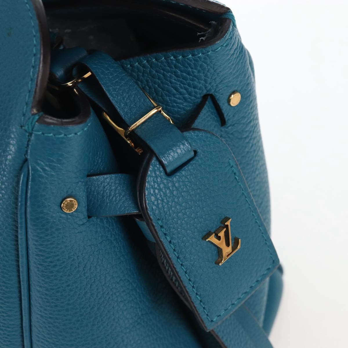 LOUIS VUITTON Mira MM Hand Bag Leather Blue M55023 LV Auth 207637M