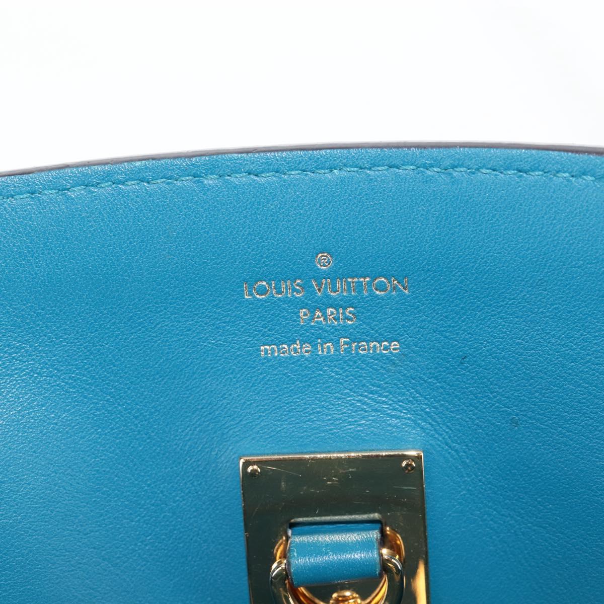 LOUIS VUITTON Mira MM Hand Bag Leather Blue M55023 LV Auth 207637M