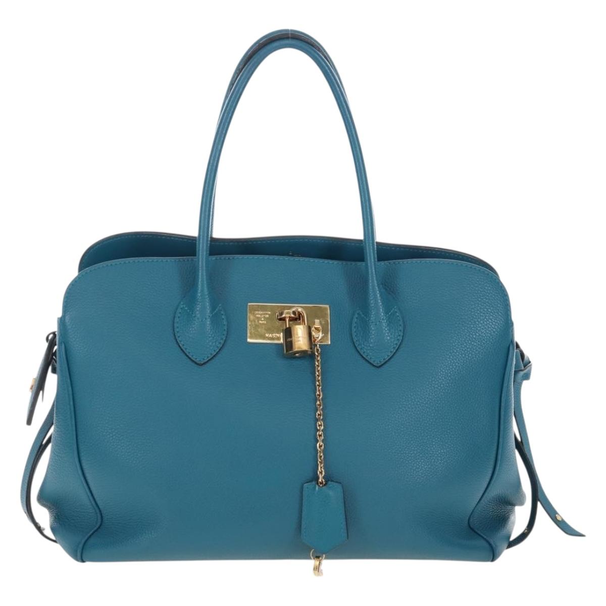 LOUIS VUITTON Mira MM Hand Bag Leather Blue M55023 LV Auth 207637M