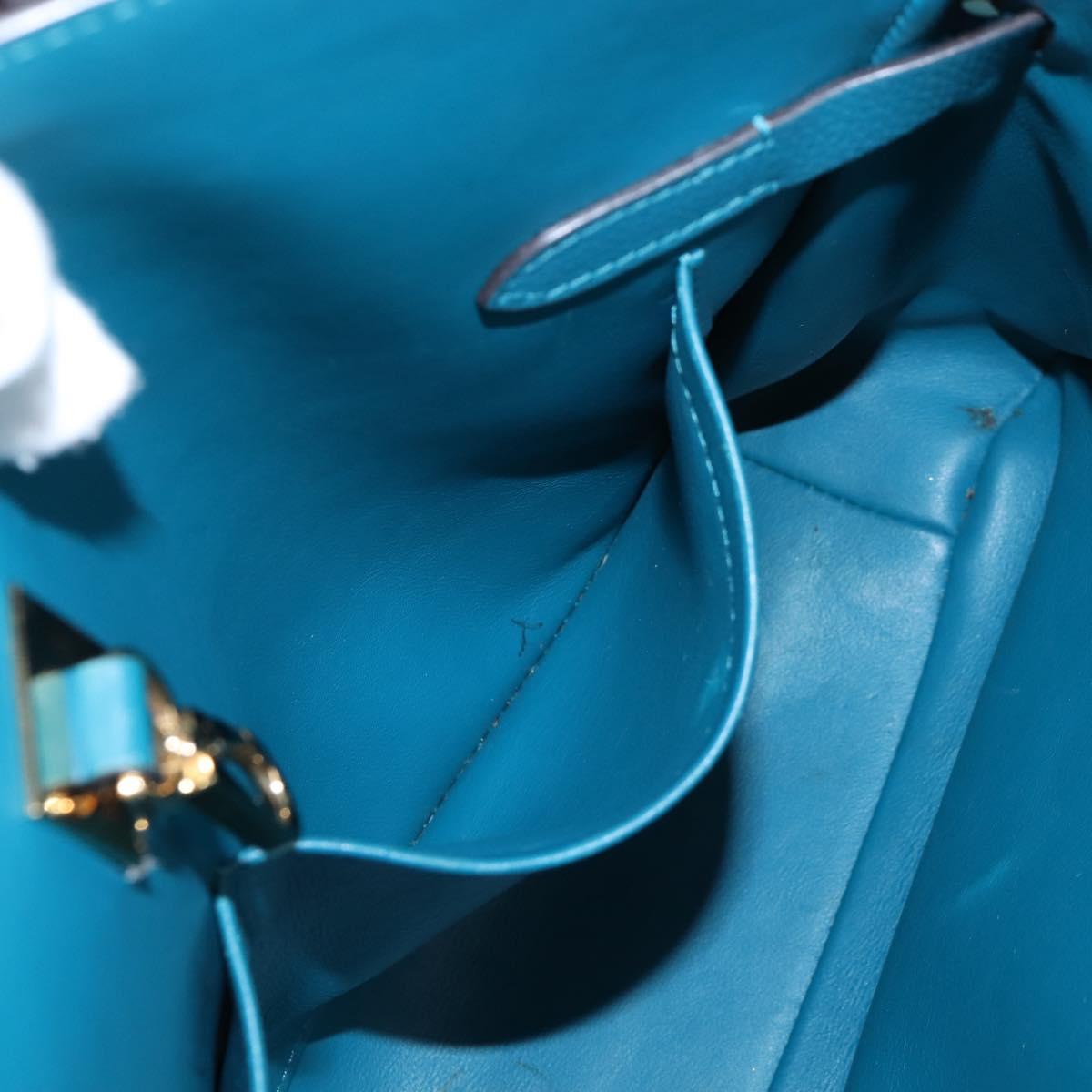 LOUIS VUITTON Mira MM Hand Bag Leather Blue M55023 LV Auth 207637M