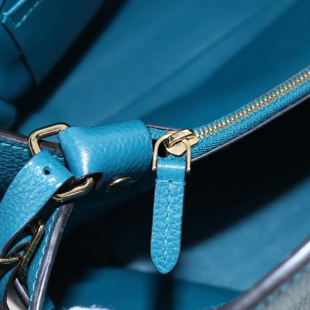 LOUIS VUITTON Mira MM Hand Bag Leather Blue M55023 LV Auth 207637M