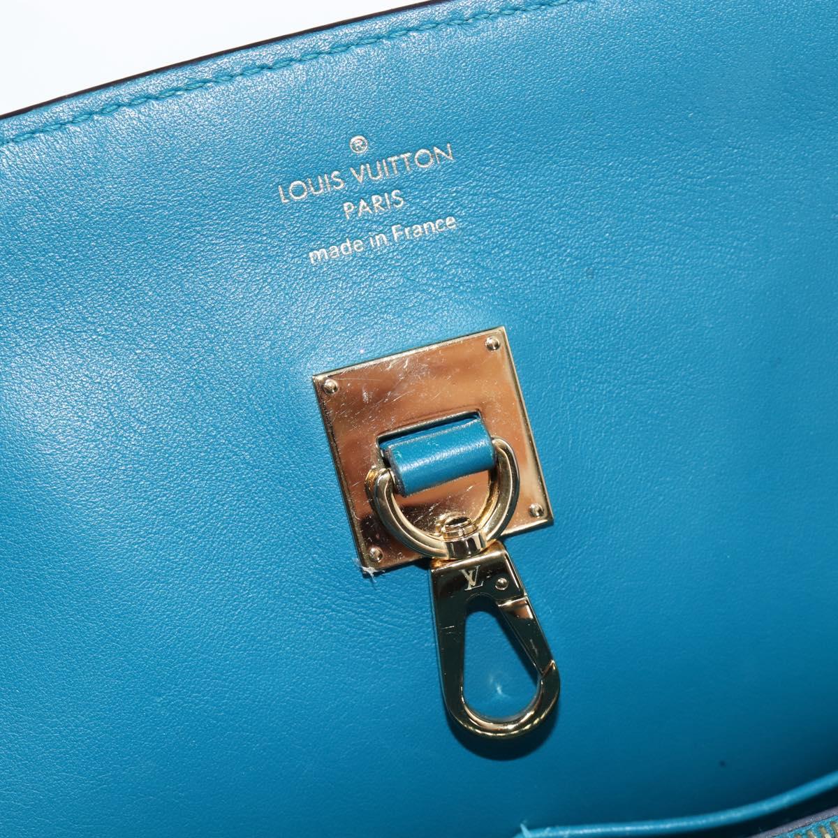 LOUIS VUITTON Mira MM Hand Bag Leather Blue M55023 LV Auth 207637M