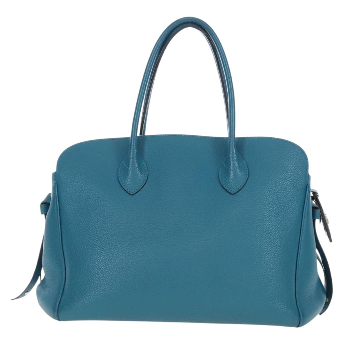 LOUIS VUITTON Mira MM Hand Bag Leather Blue M55023 LV Auth 207637M
