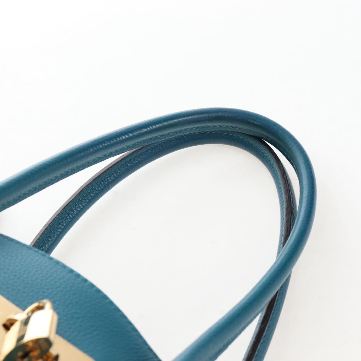 LOUIS VUITTON Mira MM Hand Bag Leather Blue M55023 LV Auth 207637M