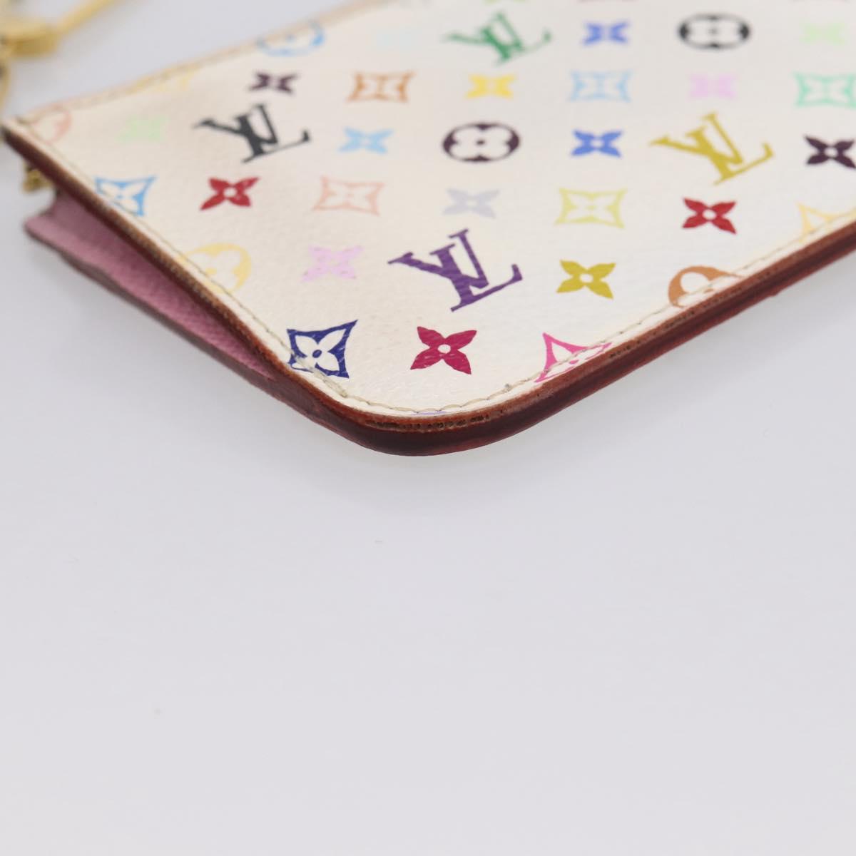 LOUIS VUITTON Multicolor Pochette ClesNM Coin Purse M93734 LV Auth 207645