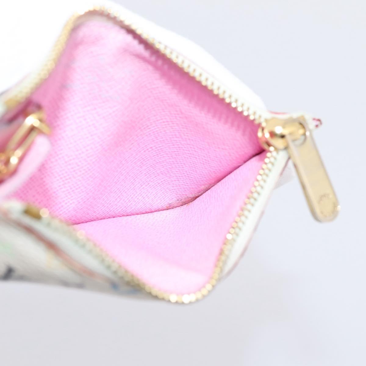 LOUIS VUITTON Multicolor Pochette ClesNM Coin Purse M93734 LV Auth 207645