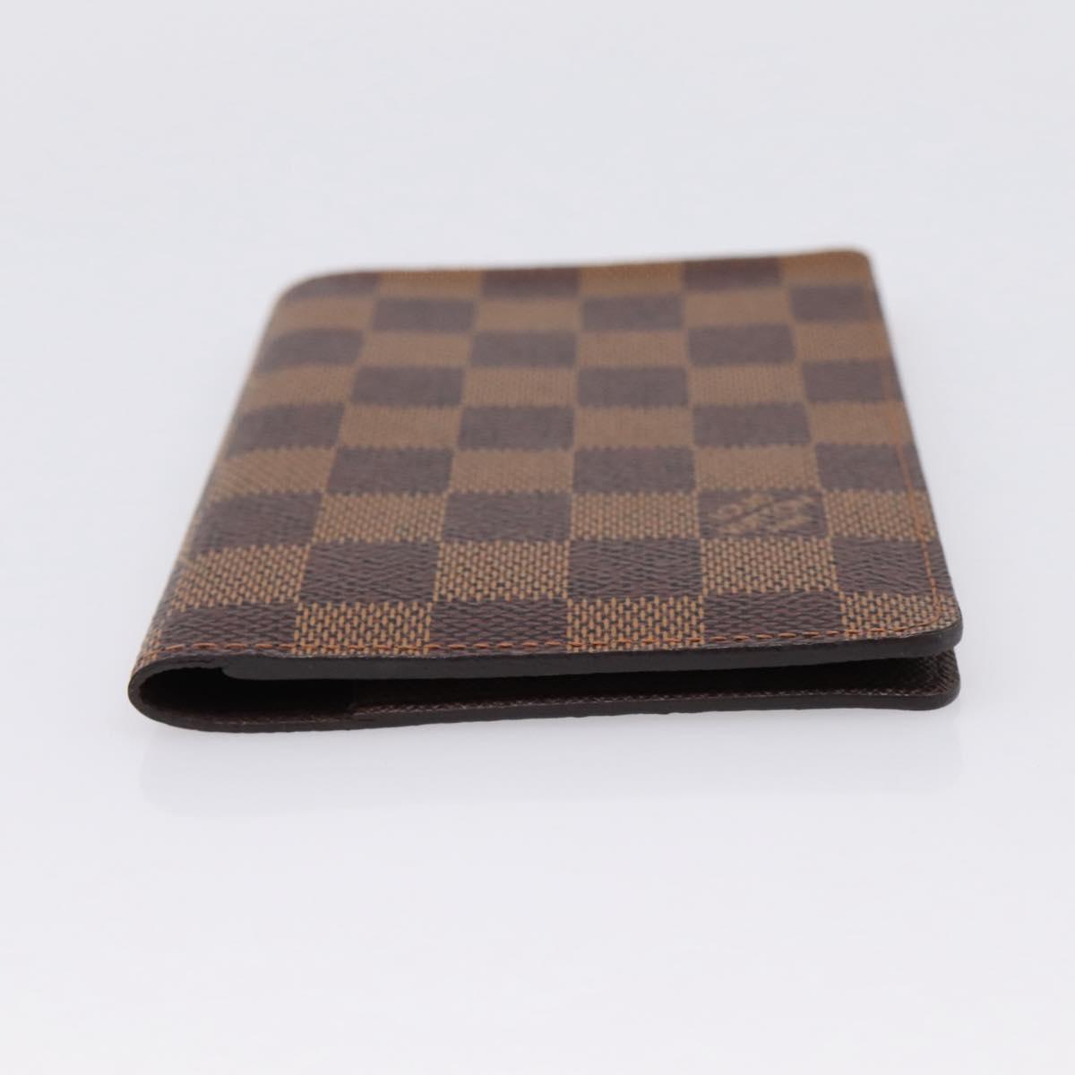 LOUIS VUITTON Damier Ebene Couverture Passport Case N60189 LV Auth 207652V
