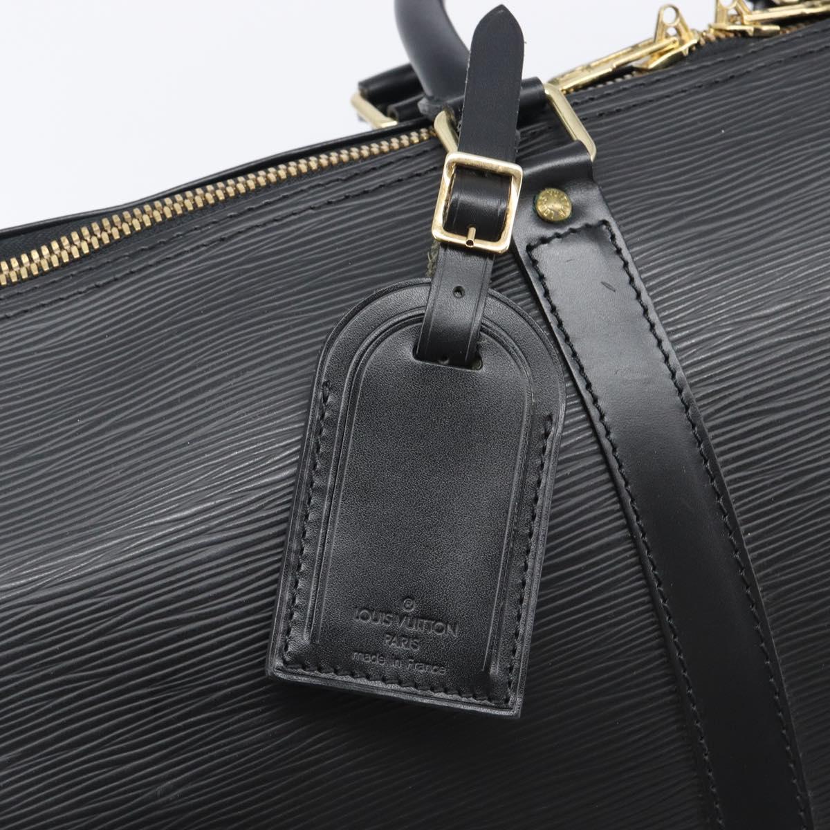 LOUIS VUITTON Epi Keepall 45 Boston Bag Black M42972 LV Auth 207659A
