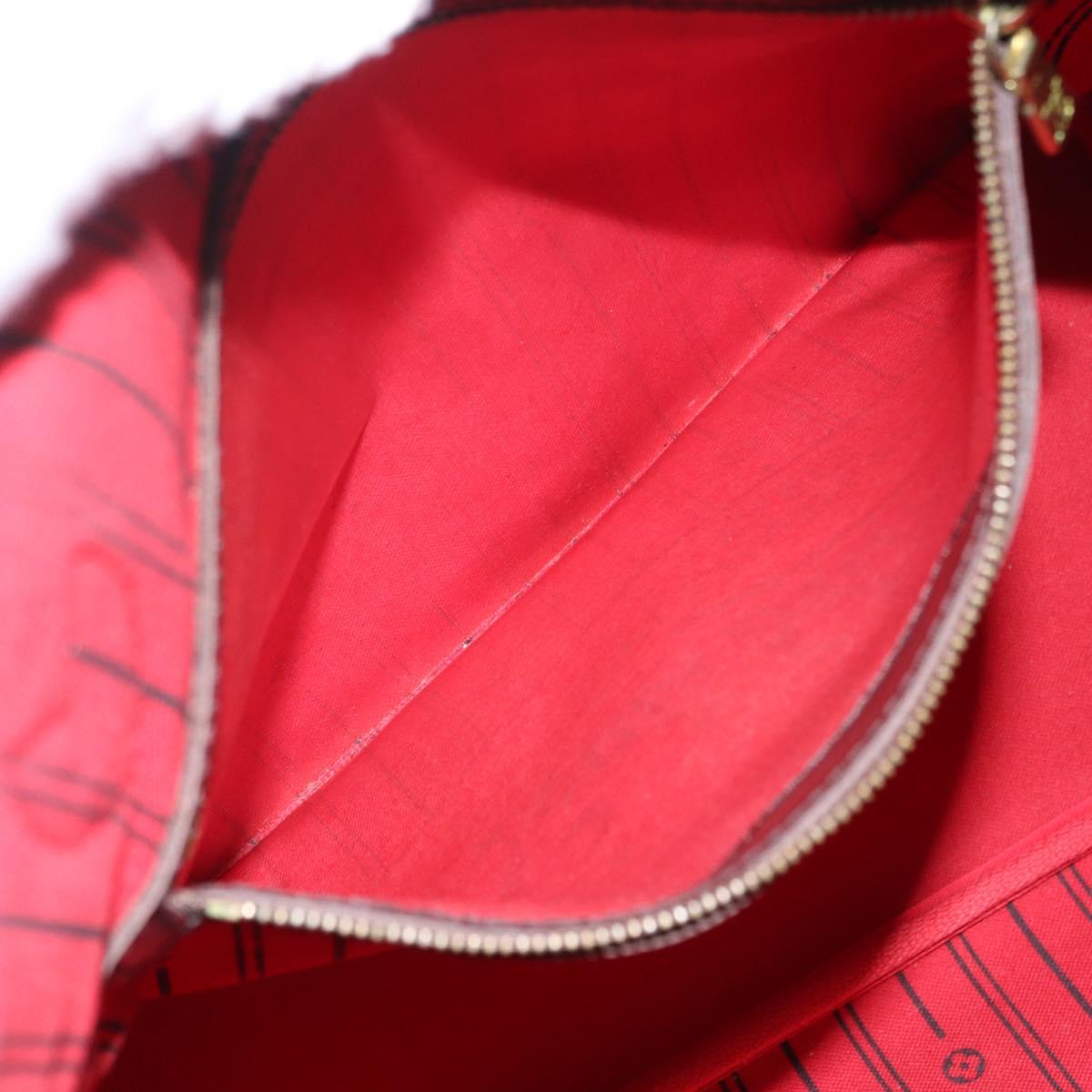 LOUIS VUITTON Damier Ebene Neverfull MM Tote Bag N51105 LV Auth 207670