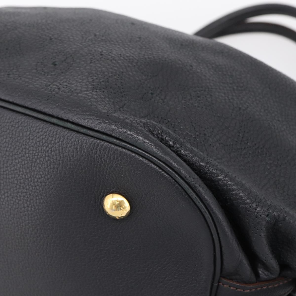 LOUIS VUITTON Mahina L Hand Bag Leather Black M95765 LV Auth 207687V