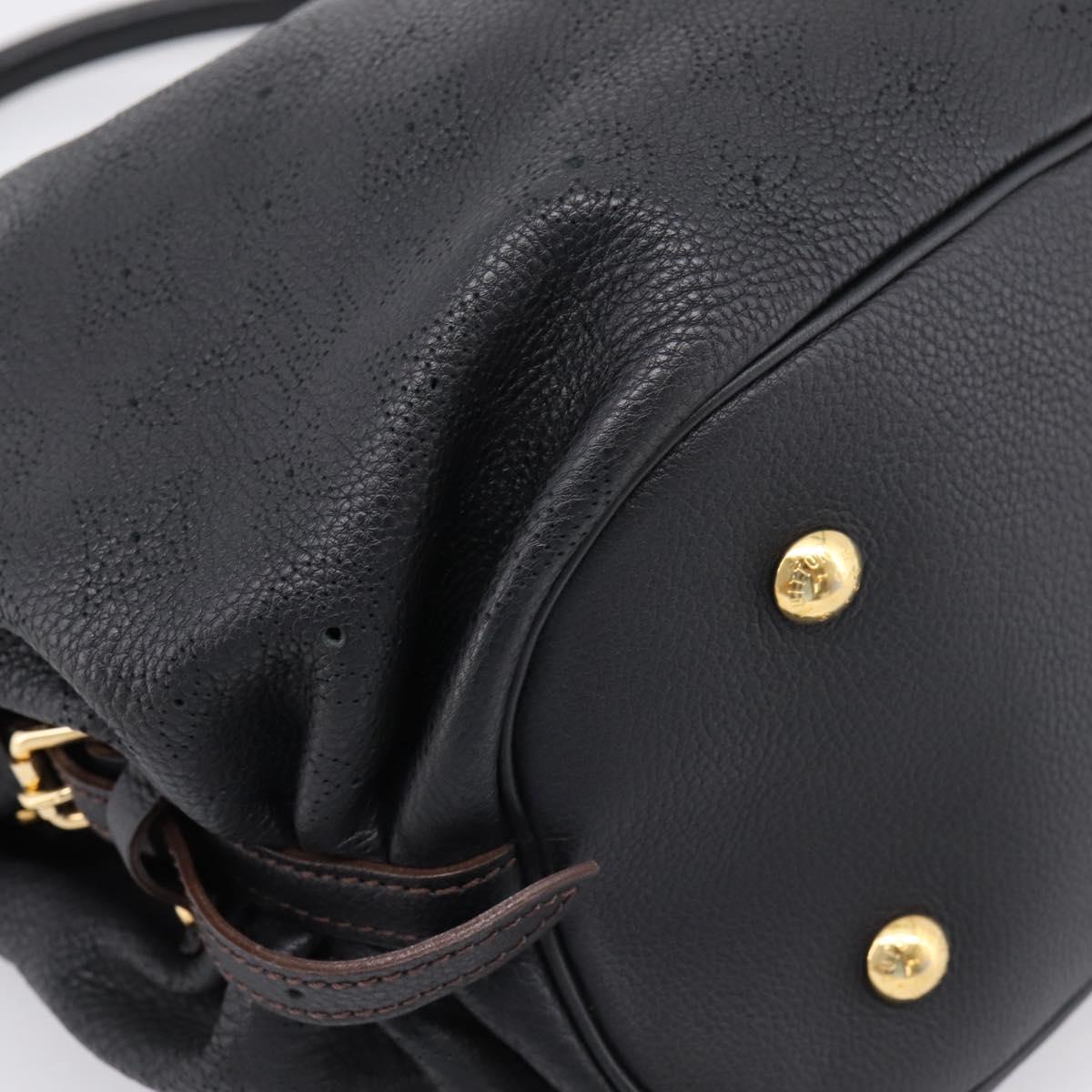 LOUIS VUITTON Mahina L Hand Bag Leather Black M95765 LV Auth 207687V