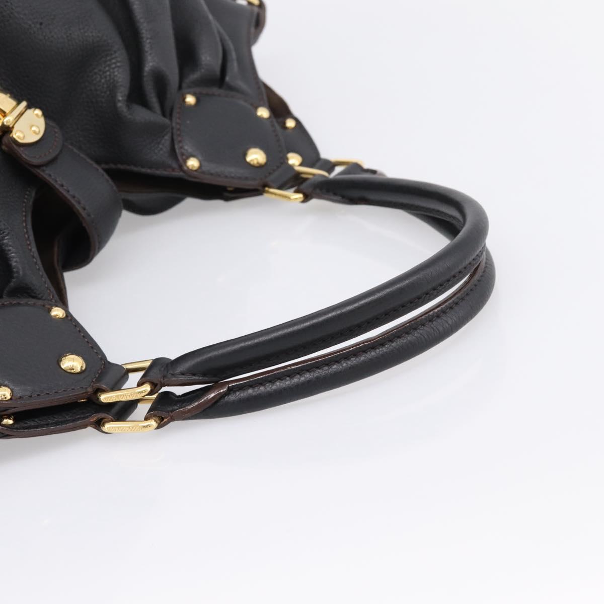 LOUIS VUITTON Mahina L Hand Bag Leather Black M95765 LV Auth 207687V