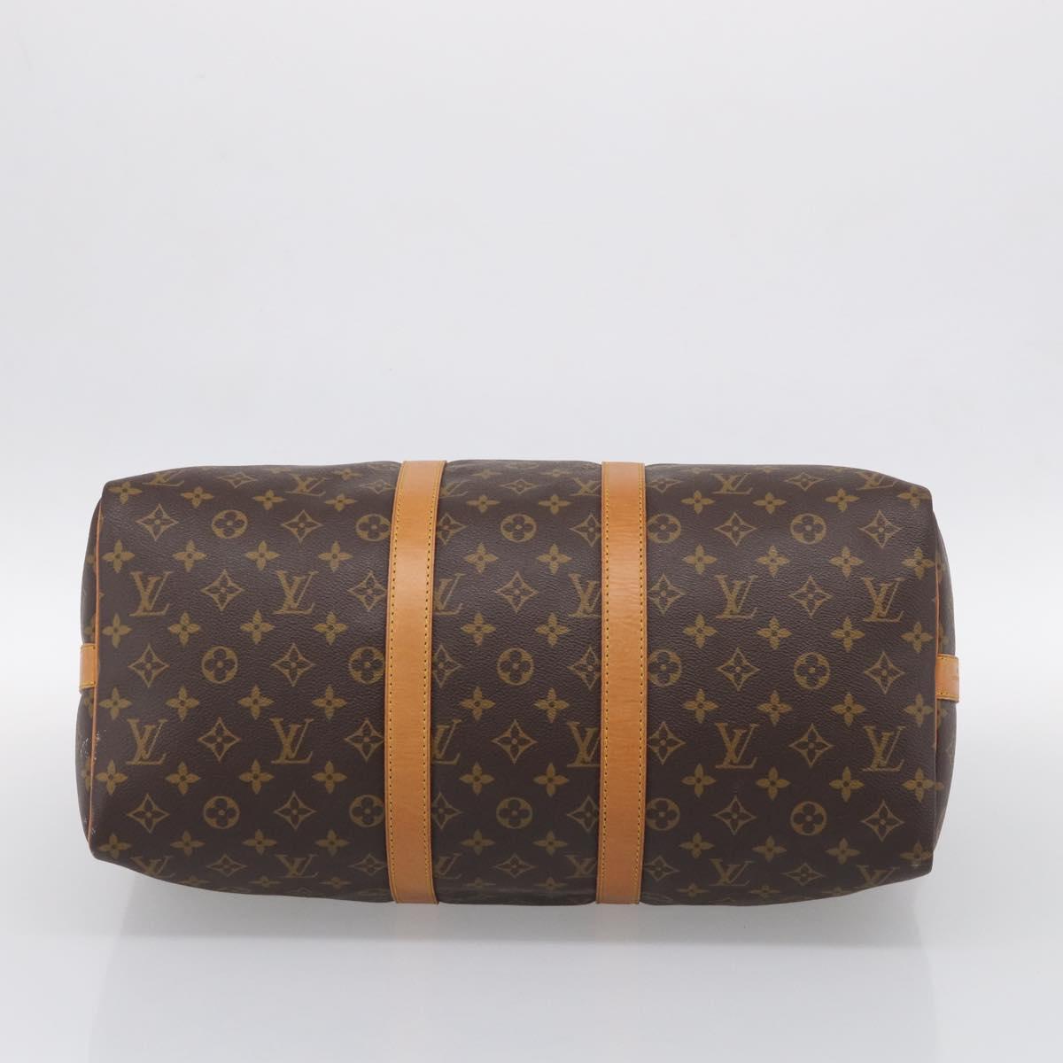 LOUIS VUITTON Monogram Keepall Bandouliere 45 Boston Bag M41418 LV Auth 207689