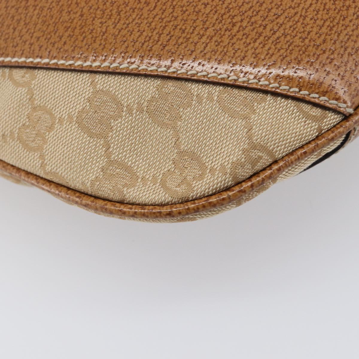 LOUIS VUITTON GG Canvas Shoulder Bag Beige Silver 124357 LV Auth 207700A