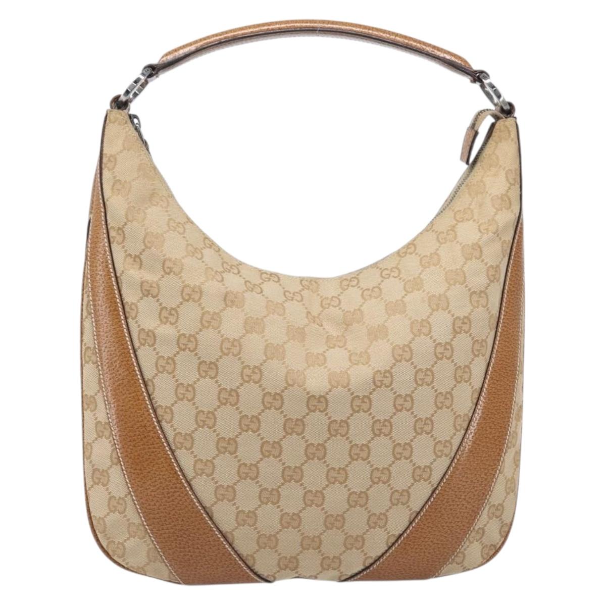 LOUIS VUITTON GG Canvas Shoulder Bag Beige Silver 124357 LV Auth 207700A