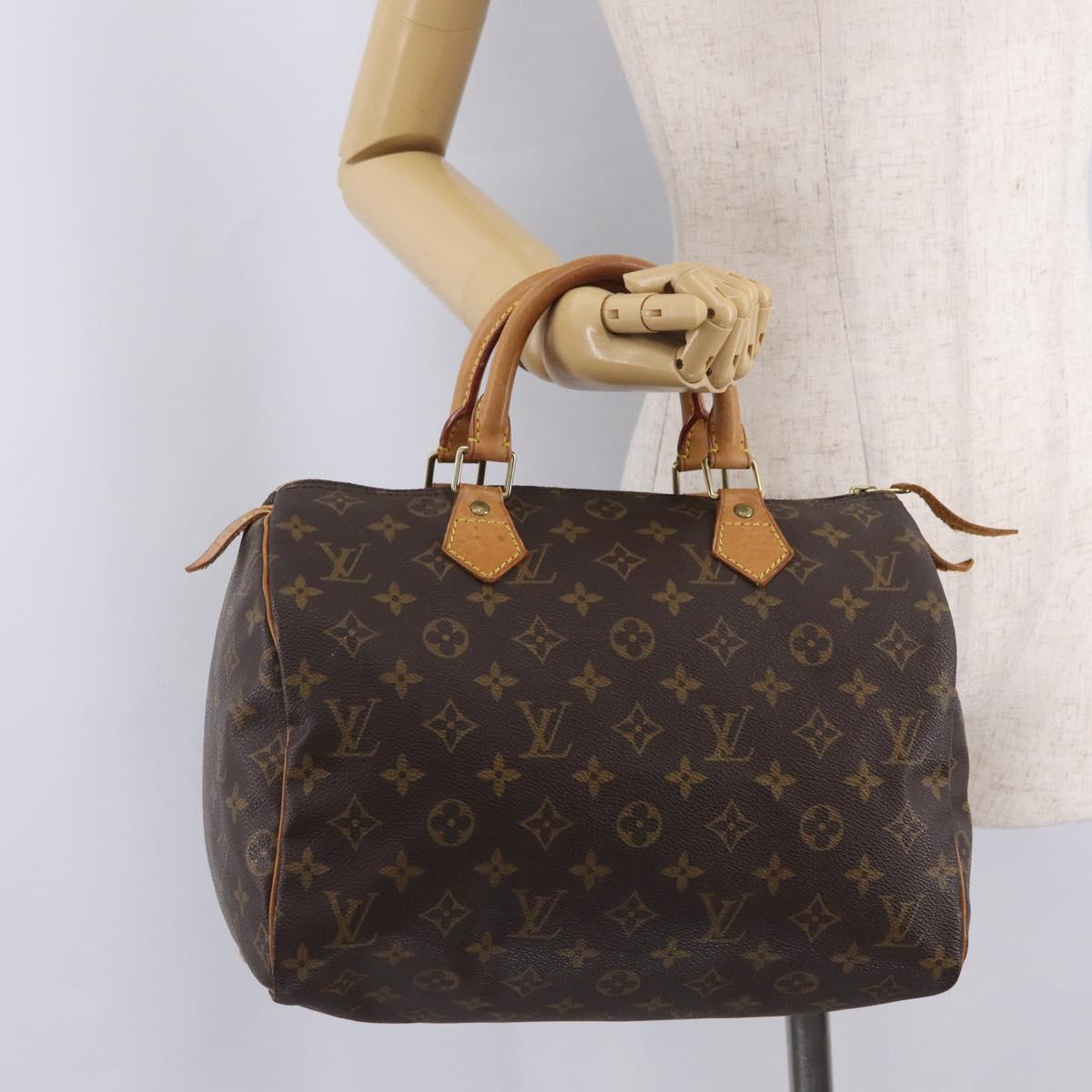 LOUIS VUITTON Monogram Speedy 30 Hand Bag M41526 LV Auth 207701A