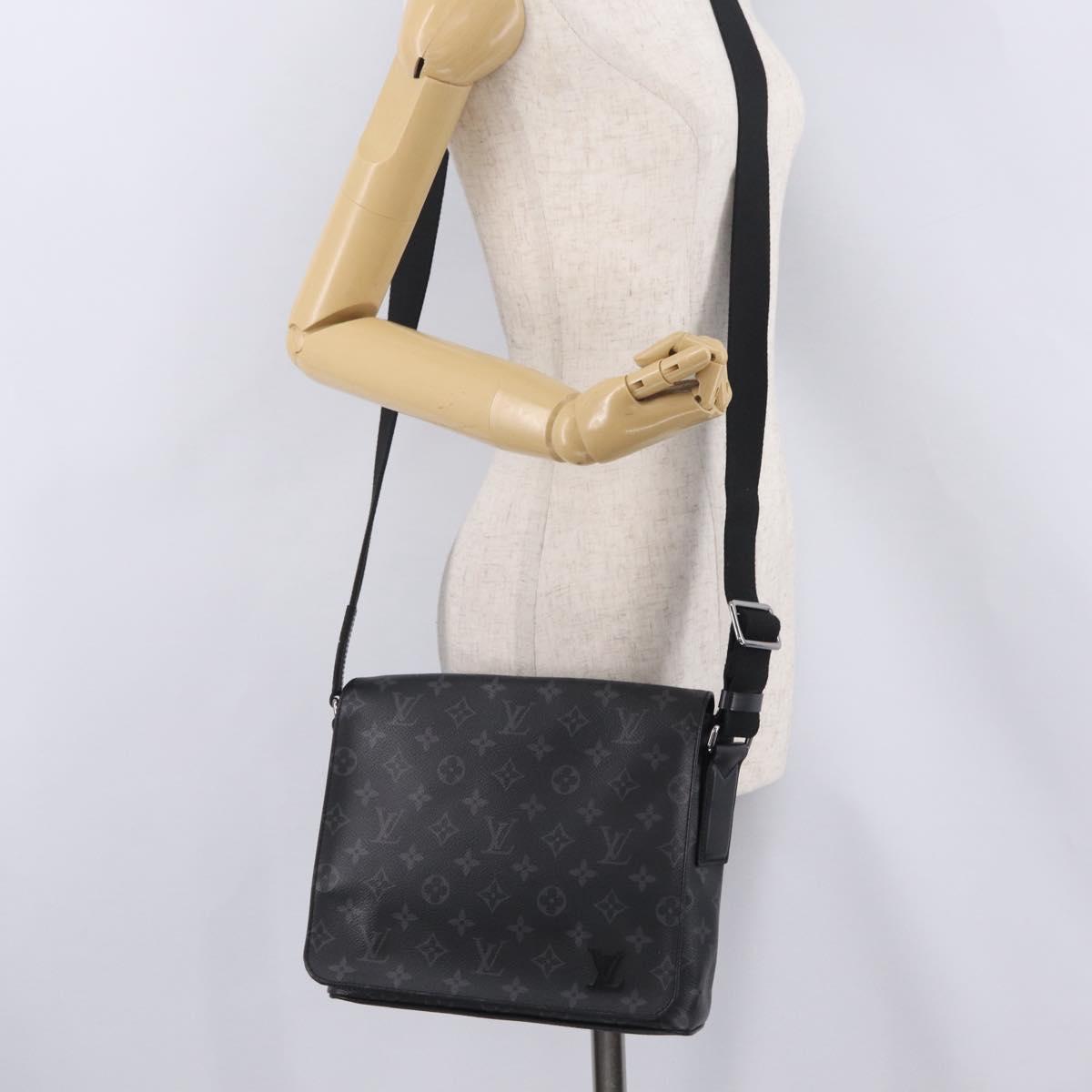 LOUIS VUITTON Monogram Eclipse District PM Shoulder Bag M45272 LV Auth 207726V