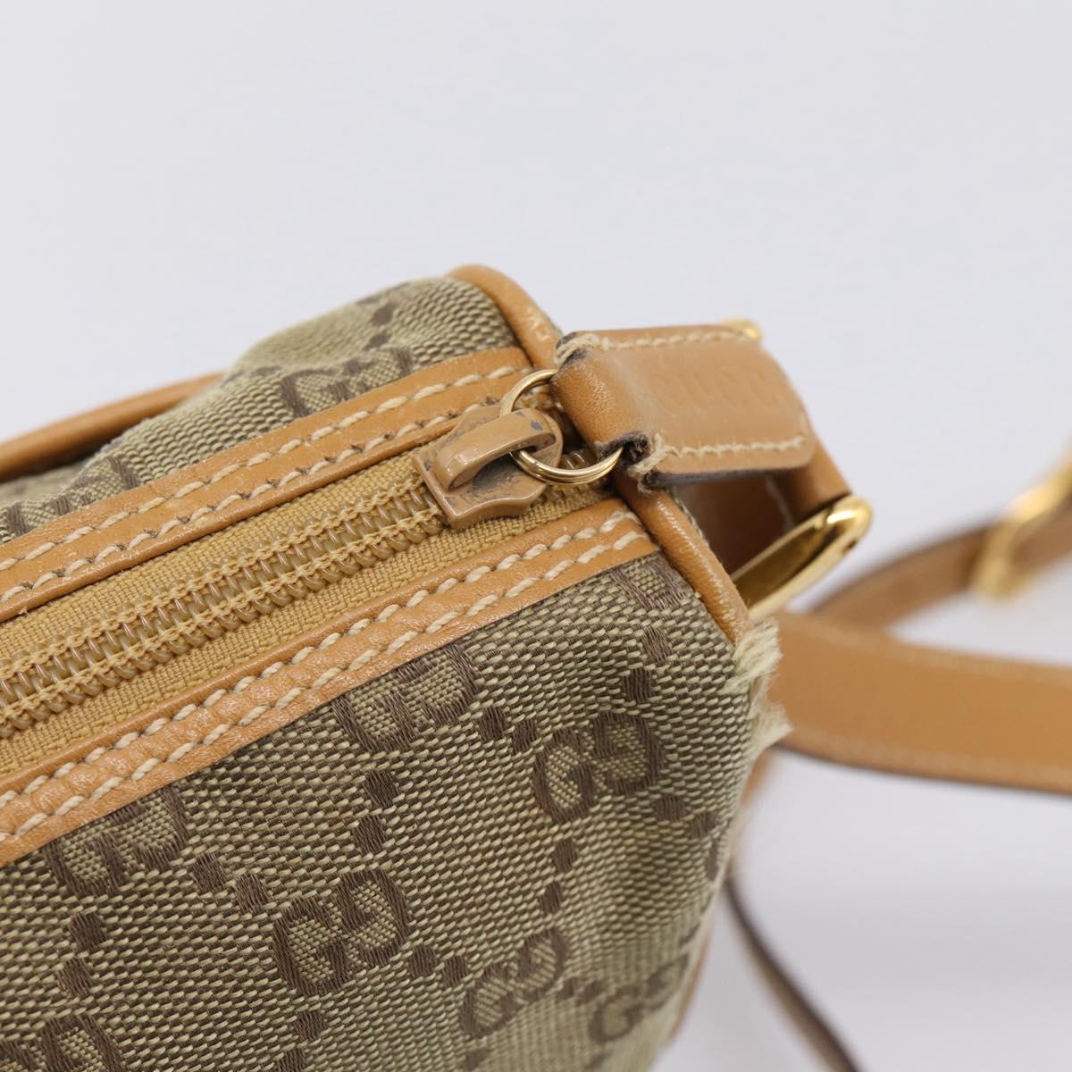 GUCCI GG Canvas Shoulder Bag Beige Gold Tone 007 290 4 0209 0 Auth 207728