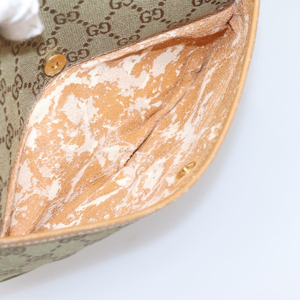 GUCCI GG Canvas Shoulder Bag Beige Gold Tone 007 290 4 0209 0 Auth 207728