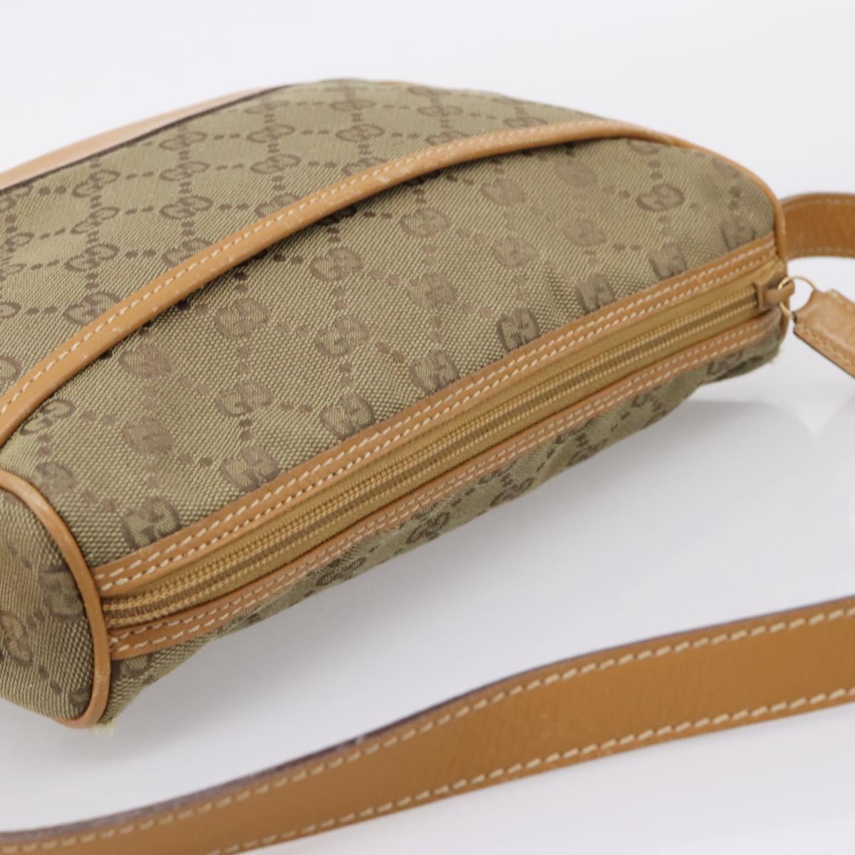 GUCCI GG Canvas Shoulder Bag Beige Gold Tone 007 290 4 0209 0 Auth 207728