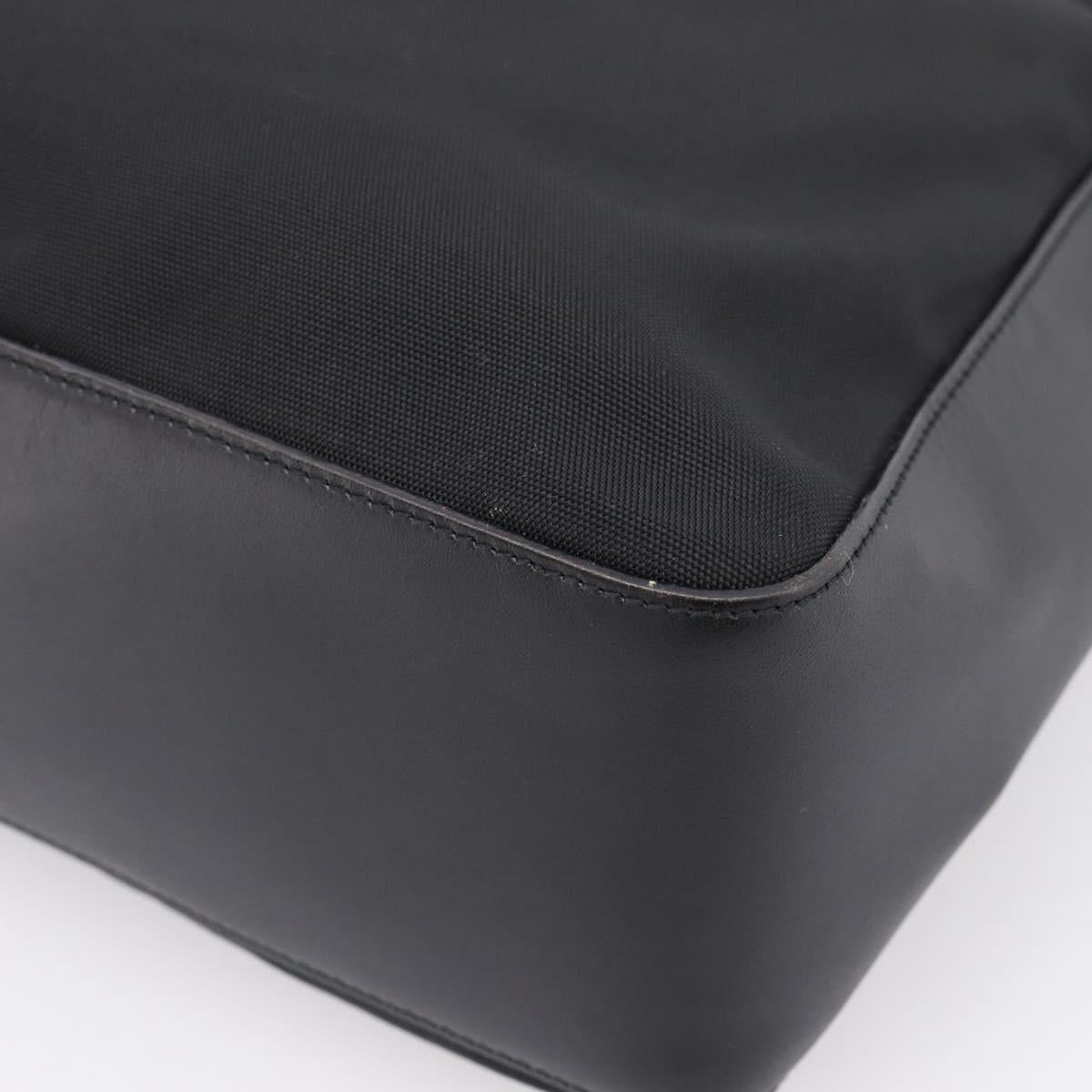 GUCCI Shoulder Bag Canvas Black Silver 001 3766 Auth 207730A