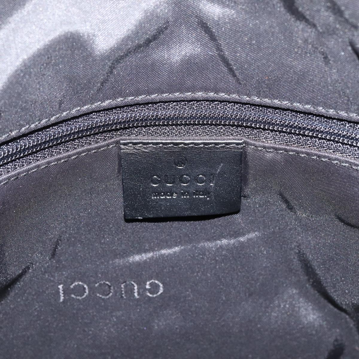 GUCCI Shoulder Bag Canvas Black Silver 001 3766 Auth 207730A