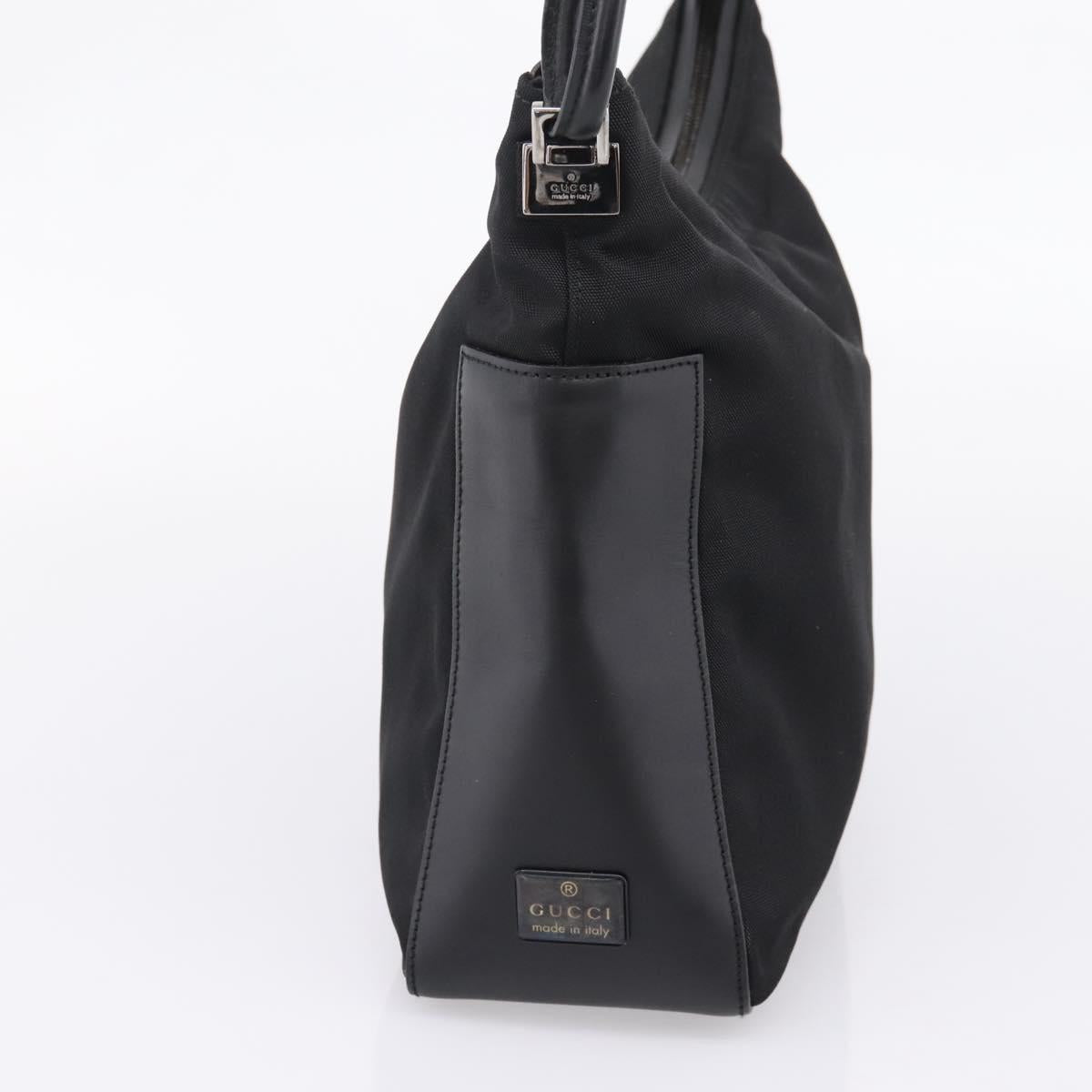 GUCCI Shoulder Bag Canvas Black Silver 001 3766 Auth 207730A