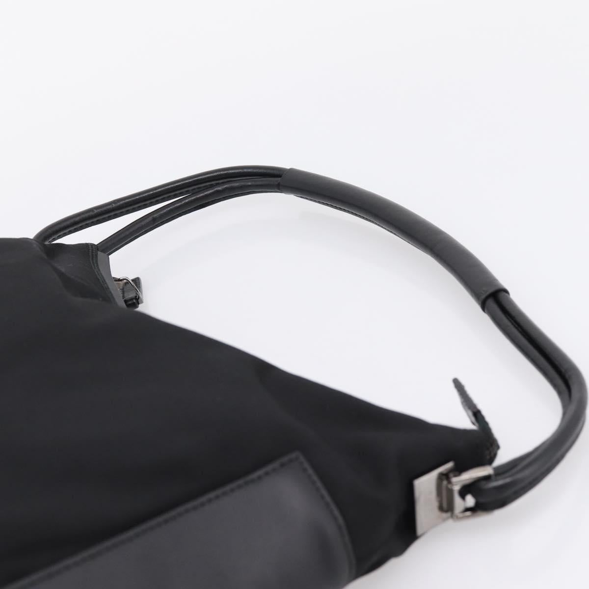GUCCI Shoulder Bag Canvas Black Silver 001 3766 Auth 207730A