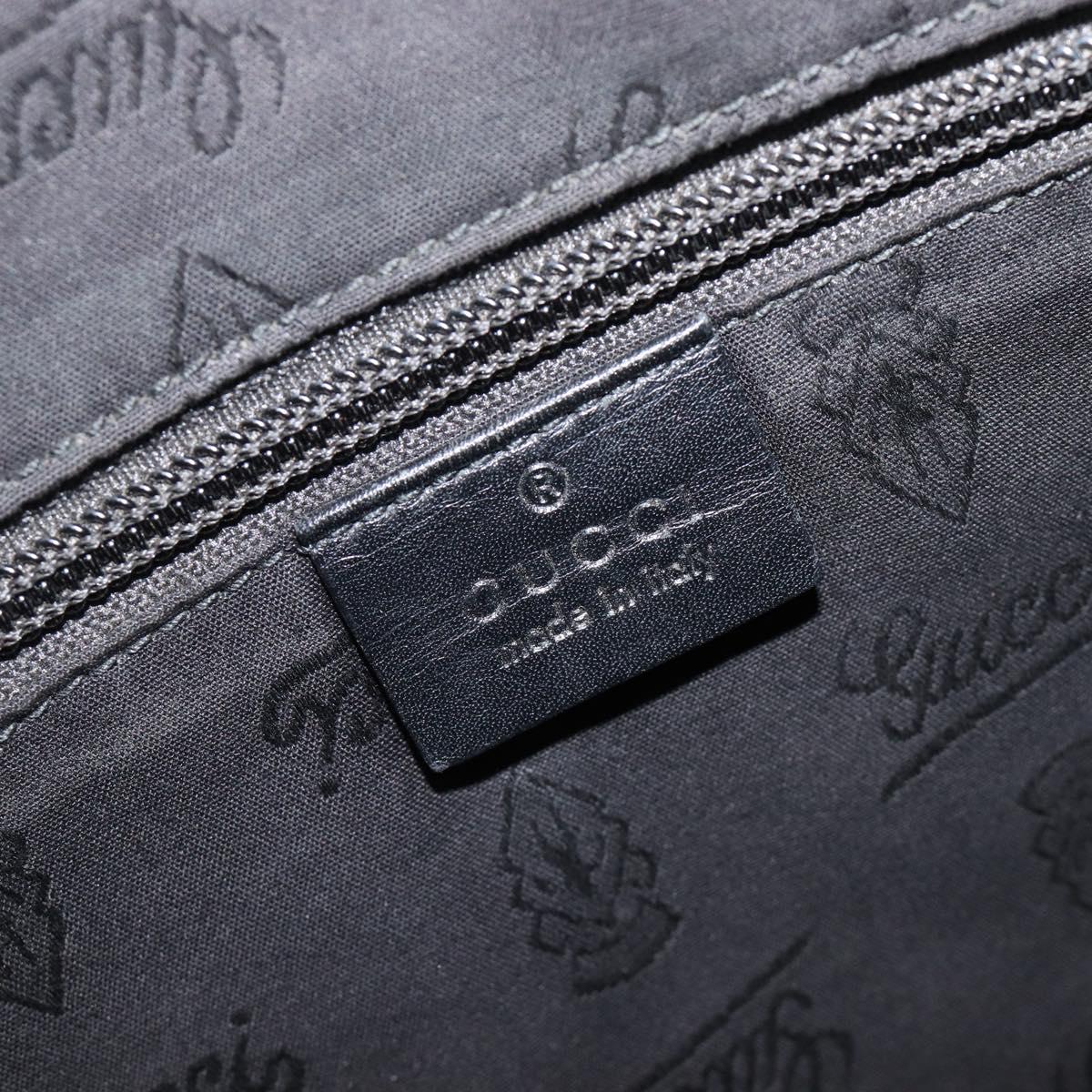 GUCCI GG Implementation Shoulder Bag PVC Black Silver 201448 Auth 207747