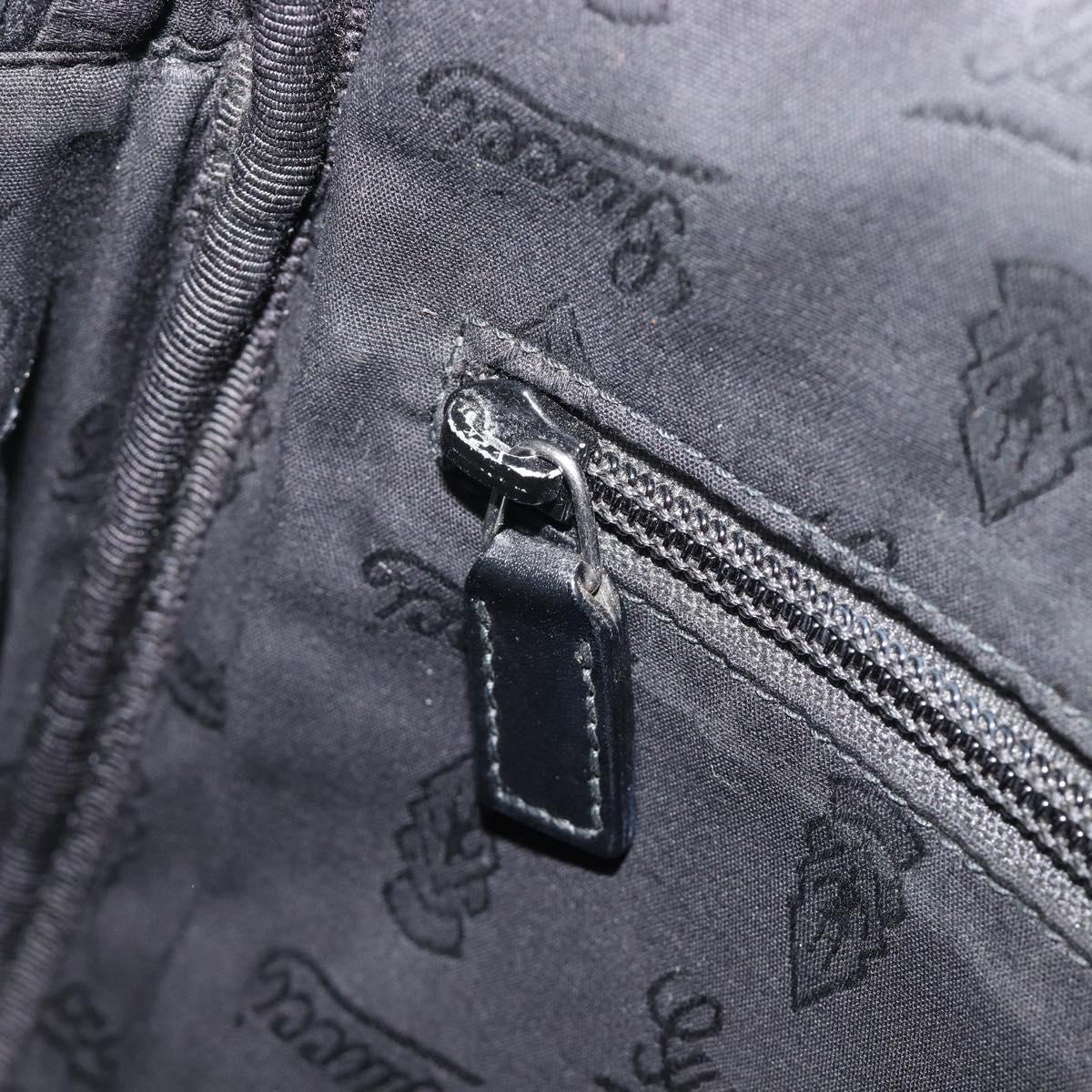 GUCCI GG Implementation Shoulder Bag PVC Black Silver 201448 Auth 207747
