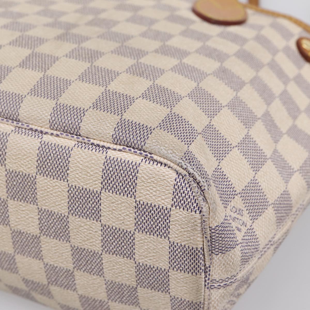 LOUIS VUITTON Damier Azur Neverfull PM Tote Bag N41362 LV Auth 207748A