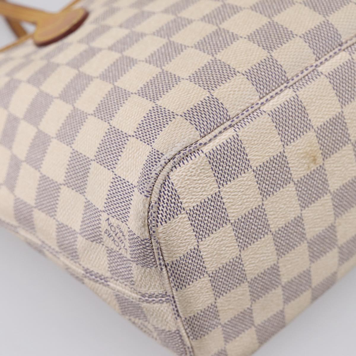 LOUIS VUITTON Damier Azur Neverfull PM Tote Bag N41362 LV Auth 207748A