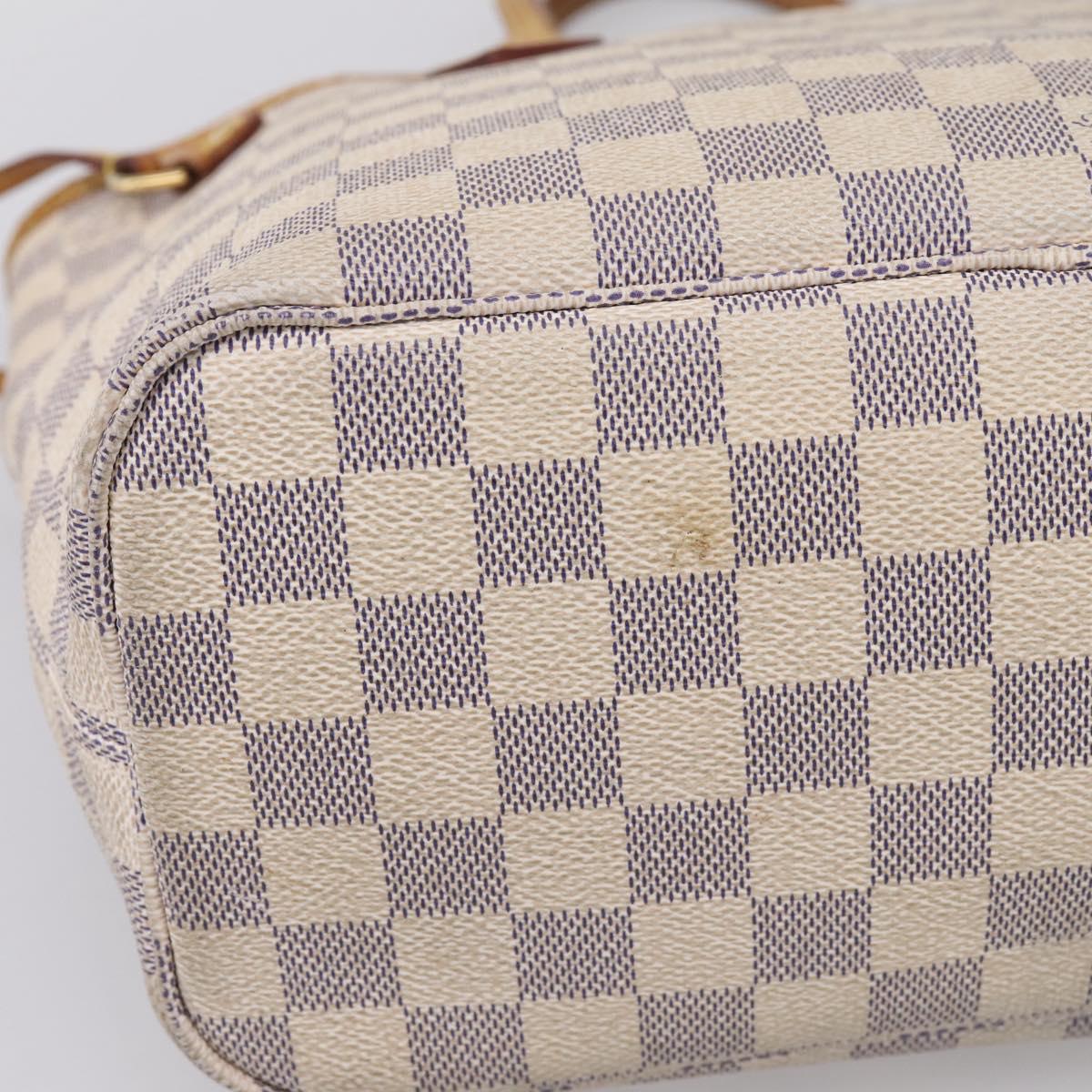 LOUIS VUITTON Damier Azur Neverfull PM Tote Bag N41362 LV Auth 207748A