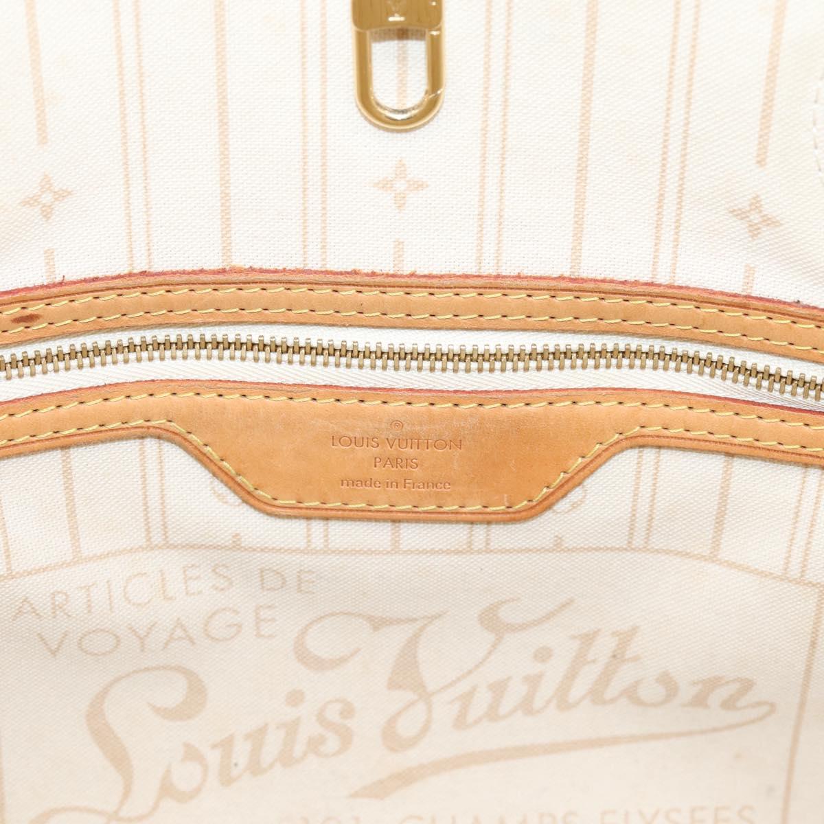 LOUIS VUITTON Damier Azur Neverfull PM Tote Bag N41362 LV Auth 207748A