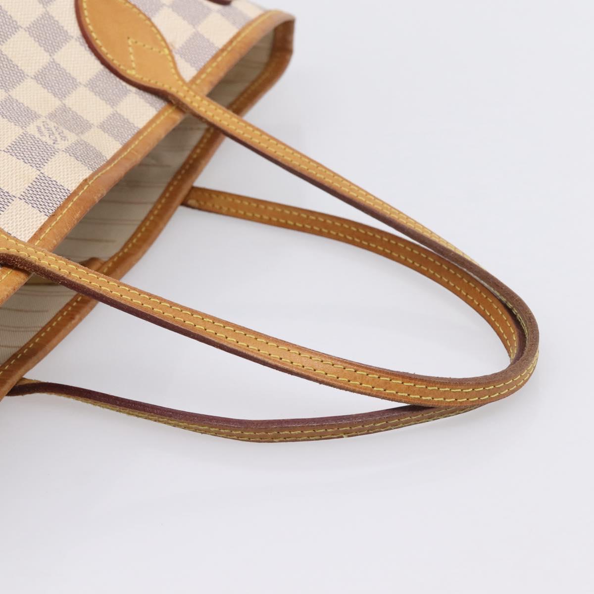 LOUIS VUITTON Damier Azur Neverfull PM Tote Bag N41362 LV Auth 207748A