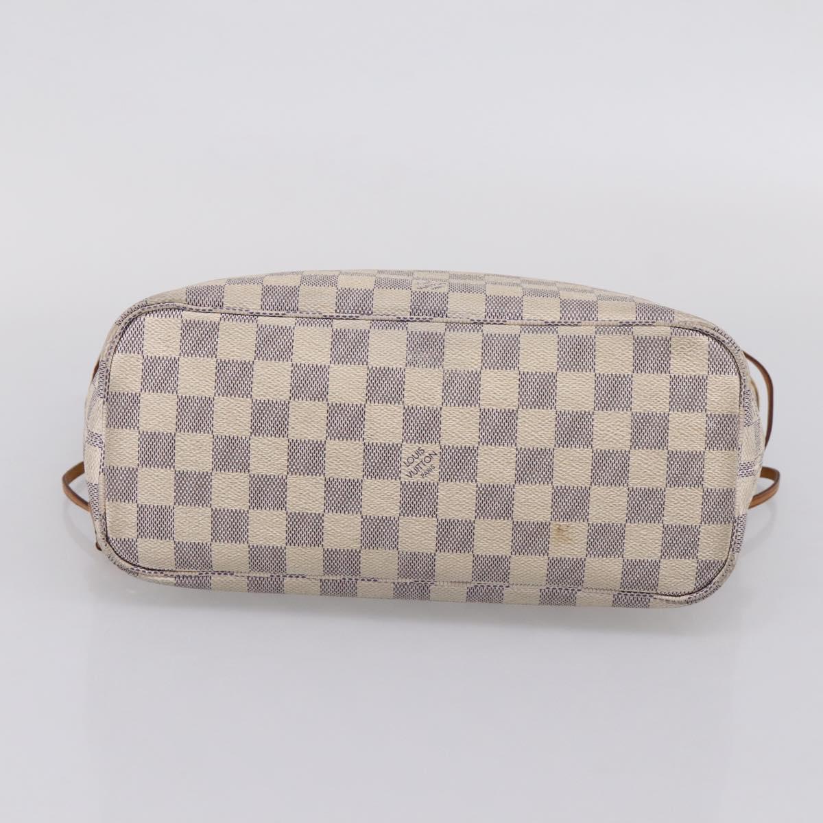 LOUIS VUITTON Damier Azur Neverfull PM Tote Bag N41362 LV Auth 207748A
