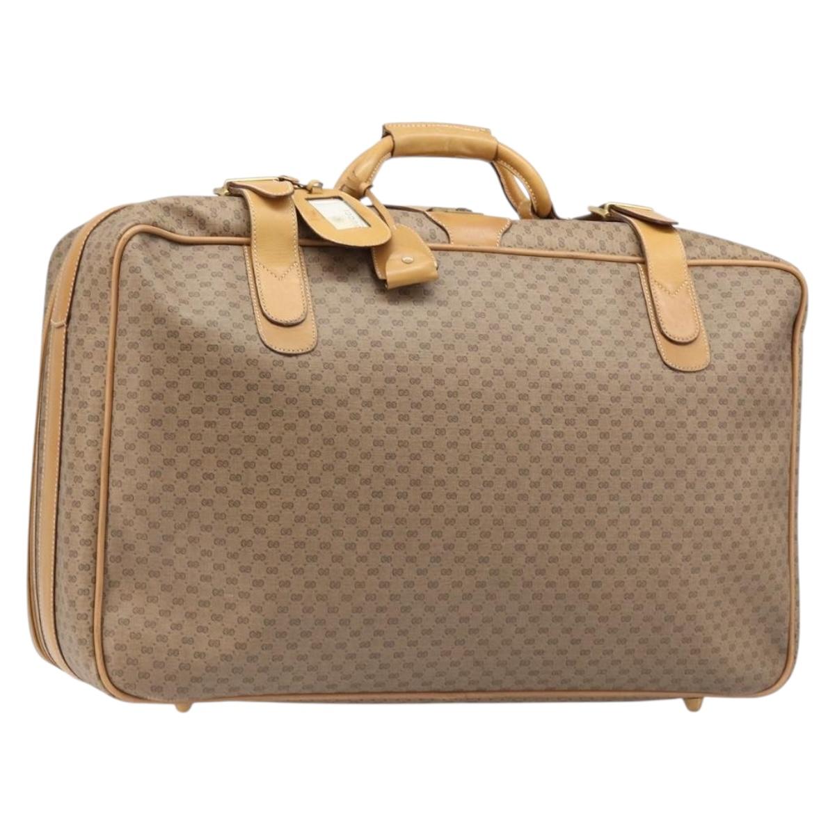 GUCCI Micro GG Trunk PVC Beige Gold Tone 010 3904908 60 Auth 207749A