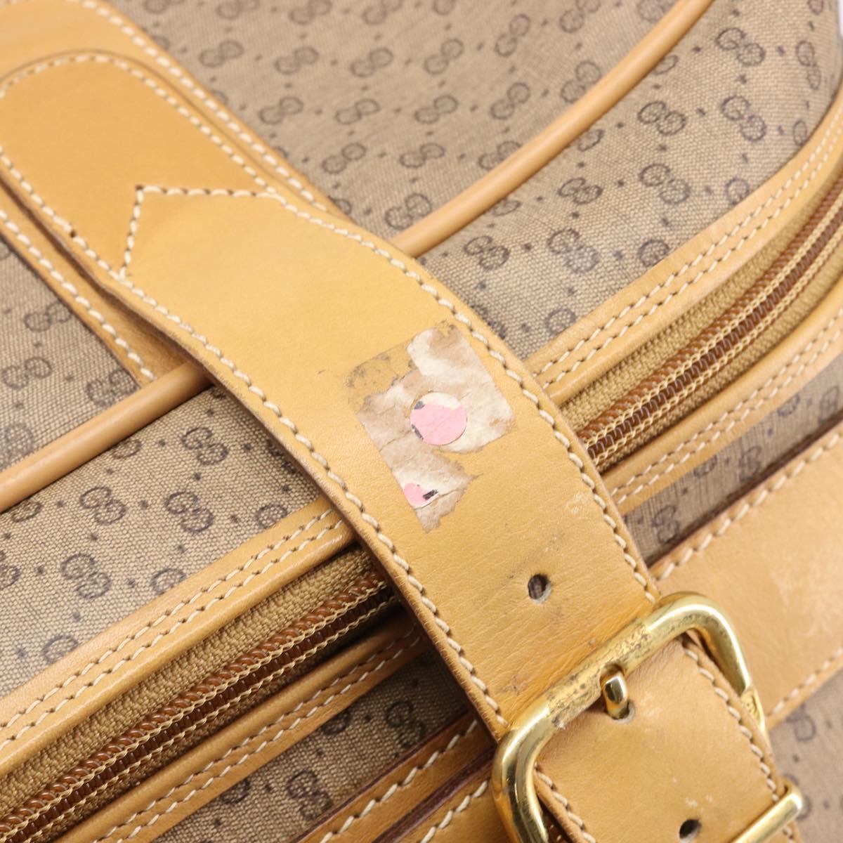 GUCCI Micro GG Trunk PVC Beige Gold Tone 010 3904908 60 Auth 207749A