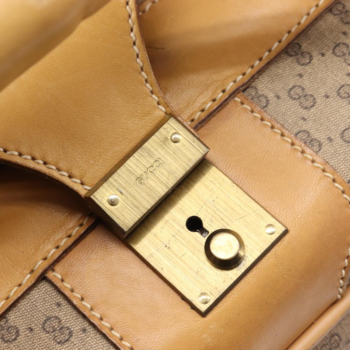 GUCCI Micro GG Trunk PVC Beige Gold Tone 010 3904908 60 Auth 207749A
