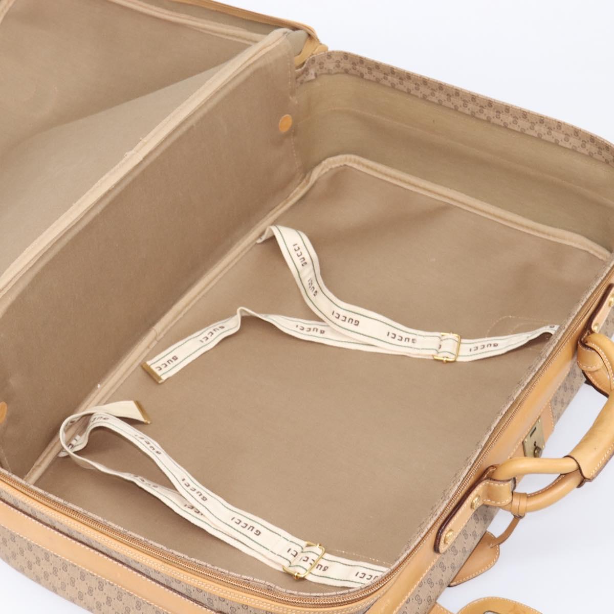 GUCCI Micro GG Trunk PVC Beige Gold Tone 010 3904908 60 Auth 207749A
