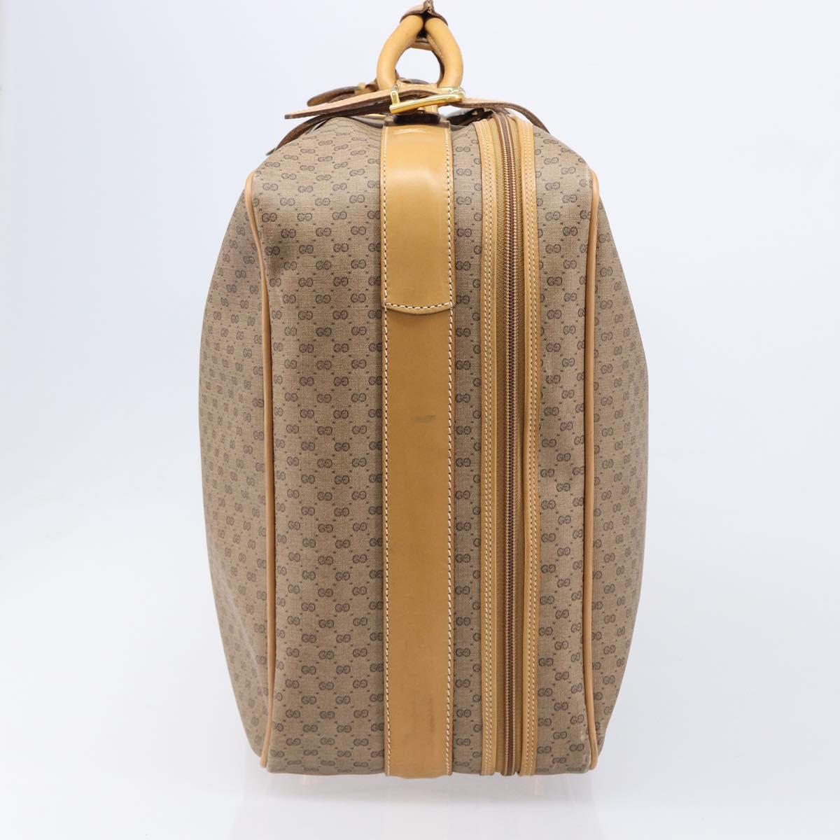 GUCCI Micro GG Trunk PVC Beige Gold Tone 010 3904908 60 Auth 207749A