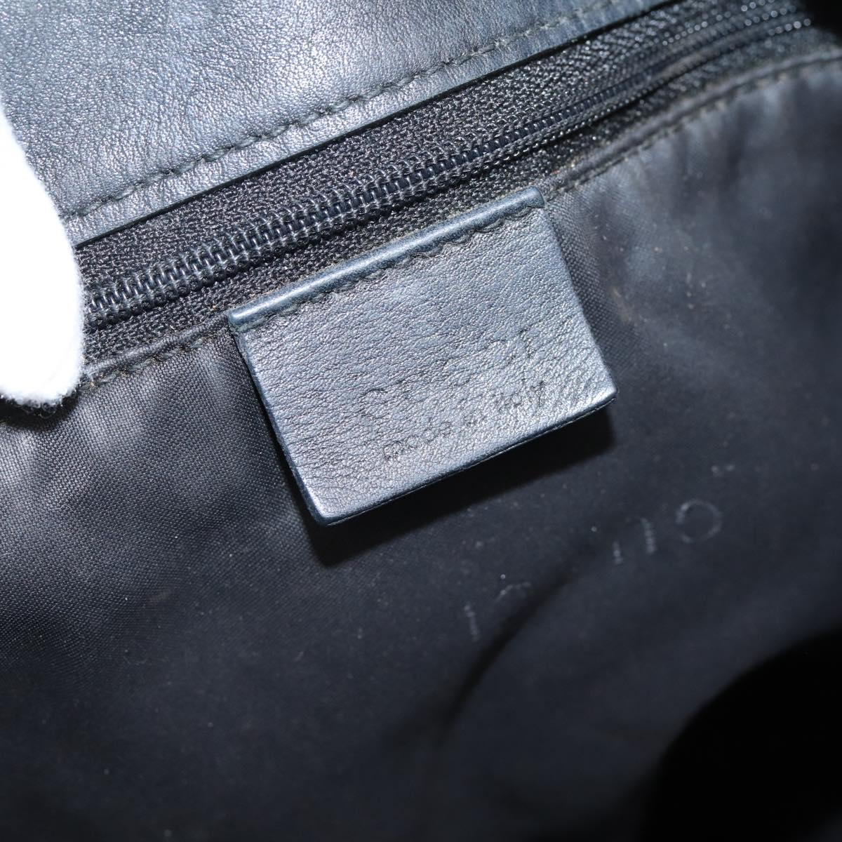 GUCCI GG Canvas Hand Bag Black Gold Tone 002 1097 Auth 207751
