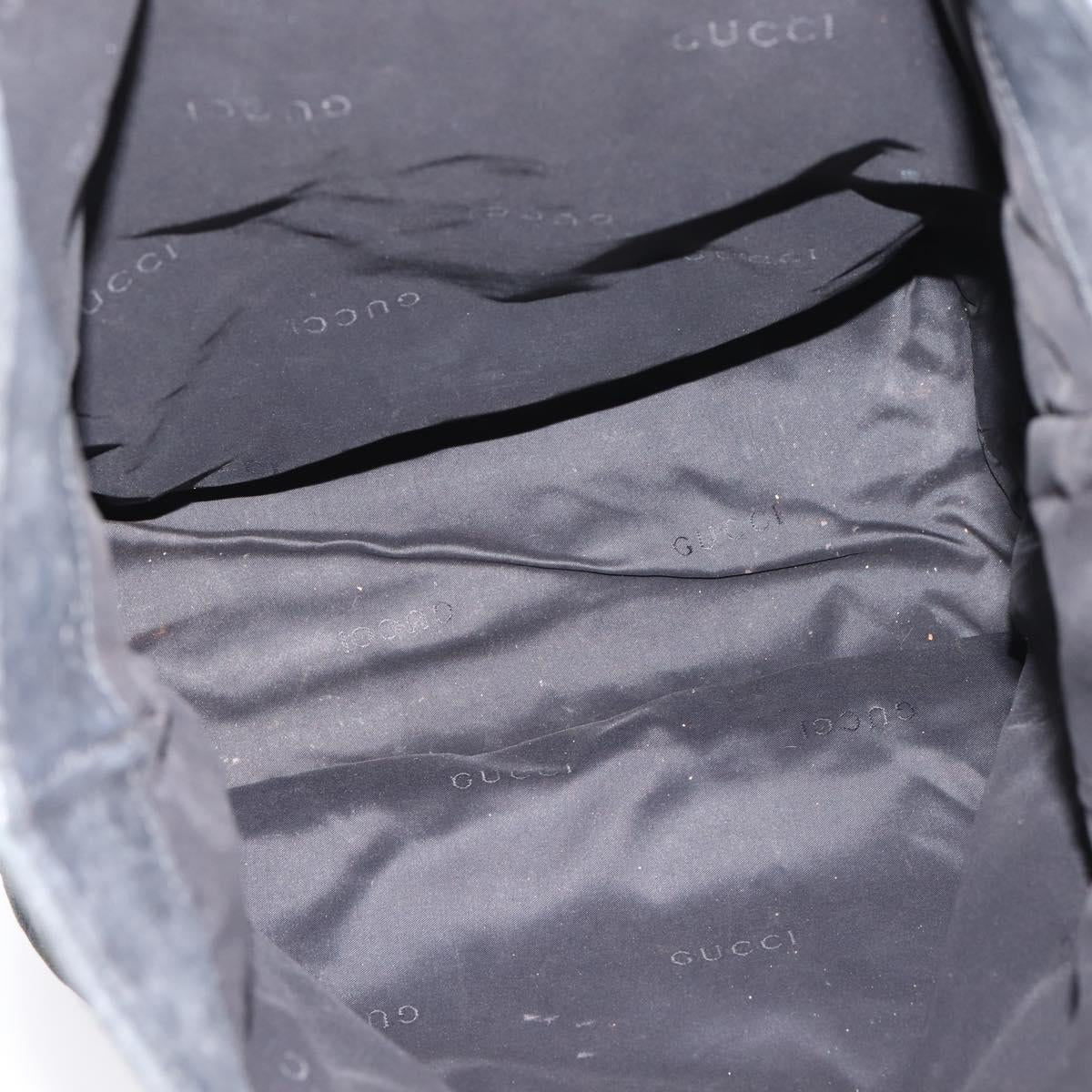 GUCCI GG Canvas Hand Bag Black Gold Tone 002 1097 Auth 207751