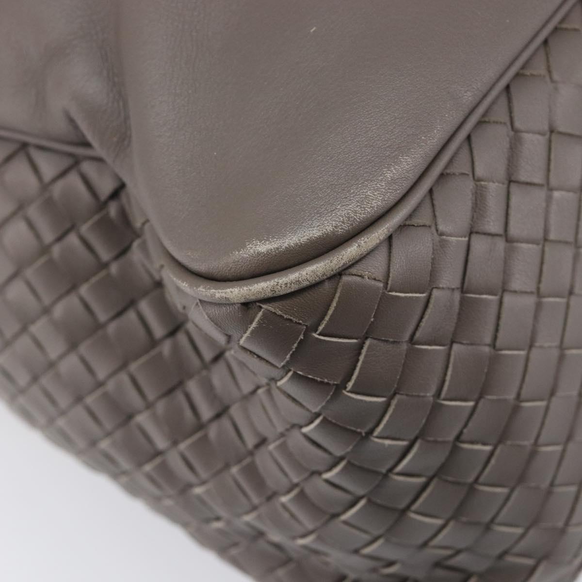 Bottega Veneta INTRECCIATO Business Bag Leather 2way Gray Auth 207753A