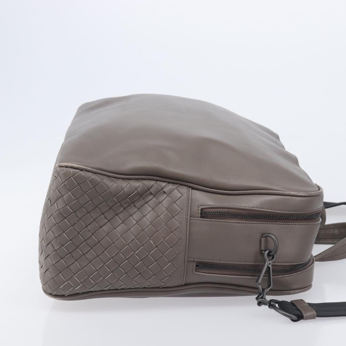 Bottega Veneta INTRECCIATO Business Bag Leather 2way Gray Auth 207753A