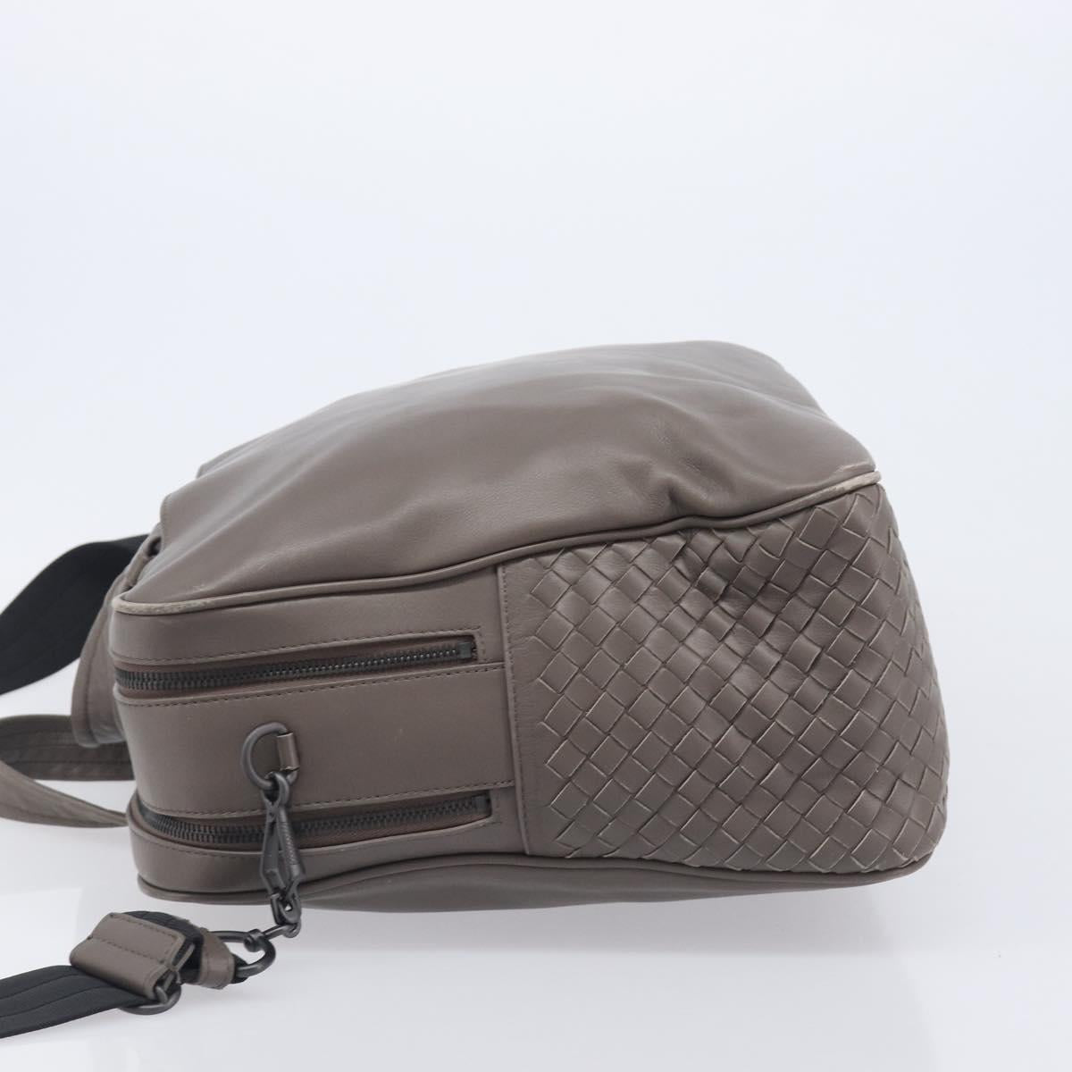 Bottega Veneta INTRECCIATO Business Bag Leather 2way Gray Auth 207753A