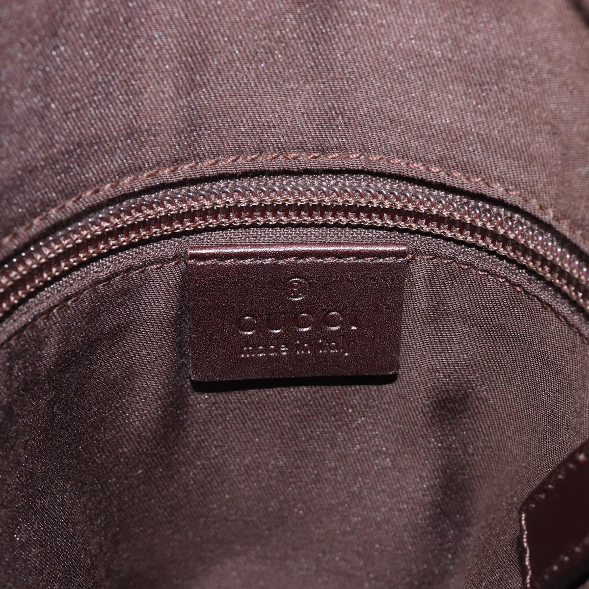 GUCCI GG Canvas Shoulder Bag Beige Silver 145857 Auth 207754