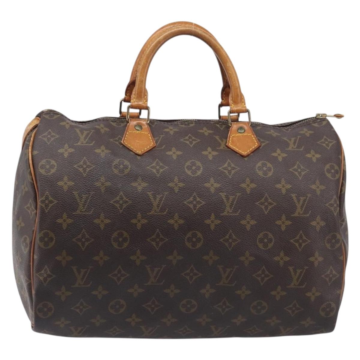 LOUIS VUITTON Monogram Speedy 35 Hand Bag M41524 LV Auth 207755