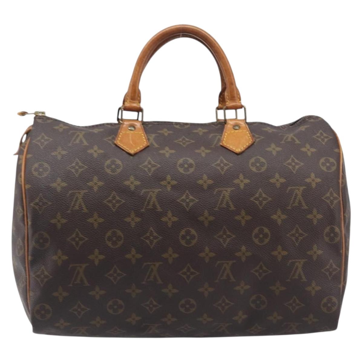 LOUIS VUITTON Monogram Speedy 35 Hand Bag M41524 LV Auth 207755